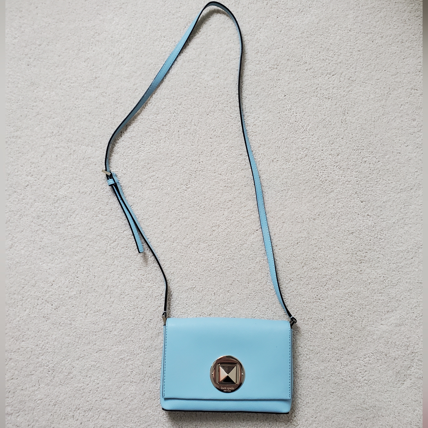 Kate Spade Newbury Lane Sally Crossbody Bag In Blue Hydrangea Tiffany Blue